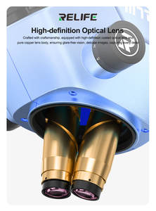 Microscopio Estéreo Trinocular HD RELIFE RL-M7T Pro-B3 + Fuente de Luz RL-033M + Adaptador 0.5CTV + Control Táctil <span class=keywords><strong>M</strong></span>-17 4K HD - Product Image 4