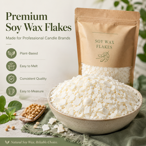 Flocons de cire de soja blanc crème, faciles à couler, pour bougies en pot, cubes de cire fondue et kits d'artisanat de détail - Product Image 1