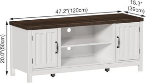 Высококачественный деревянный шкаф для телевизора с открытой полкой и шкафами для хранения, белый стол для медиаконсоли, Современная Подставка для телевизора - Product Image 6