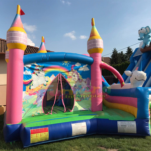 Castillo inflable mágico de unicornio, tobogán inflable, brincolín comercial para niños. - Product Image 2