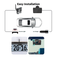 Système de caméra de recul 7 "LCD moniteur de recul + Vision nocturne IR longue Distance avec caméra de recul en métal sans fil IP67