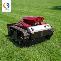 Cortadora de Césped Robótica Todoterreno de Alta Calidad LUYU con Control Remoto de 800m, Tractor Cortador de Césped Agrícola