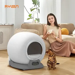 Bandeja de inodoro para gatos automática eléctrica de autolimpieza, caja de arena inteligente cerrada, caja de arena automática para gatos