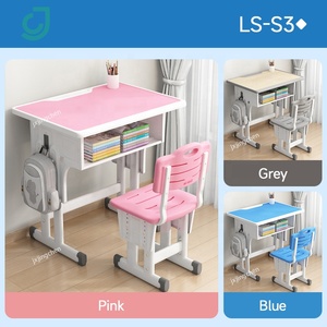 School Set Classroom Study <strong>Tables</strong> and Chairs <strong>Adjustable</strong> <strong>Height</strong> for Home Use Study Desks and Chairs Stationery Items for Schools - Product Image 4