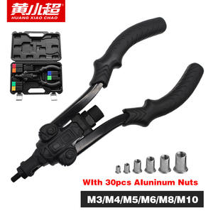 Remachadoras Neumáticas de Doble Mano 102 y de Una Mano 101, Sierra Perforadora Manual y Pistola de Clavos Expansora para Remaches - Product Image 3