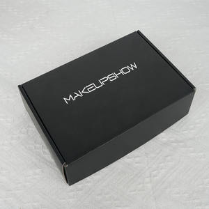 Impression de boîte emballage noir personnalisé de vêtements cosmétiques de luxe boîte pliante ondulée d'expédition pour boutique <span class=keywords><strong>en</strong></span> <span class=keywords><strong>ligne</strong></span> - Product Image 1