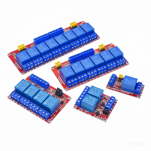 Module relais 1, 2, 4, 8 canaux 5V 9V 12V 24V, isolé optiquement, déclenchement niveau haut/bas, carte rouge/bleue pour <span class=keywords><strong>Arduino</strong></span> <span class=keywords><strong>PLC</strong></span> Maison Intelligente - Product Image 1