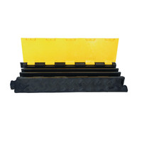 Rampe de câble ronde solide à 2 canaux, usine OEM, haute qualité, jaune et noir, protection de câble de pulpe, offre spéciale
