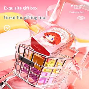 Compatible avec les blocs de construction Panda Strawberry Bear Cartoon Doll, en plastique ABS, 40 pièces, emballage en boîte de couleur, pour enfants - Product Image 2