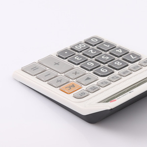 Calculatrice de bureau Dexin TG898 à 12 chiffres avec fonction vocale, double alimentation, blanche, calculatrice à usage général - Product Image 1