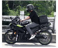 Sacoche arrière de moto en PVC extensible grande capacité, sac de rangement étanche pour bagages de longue distance