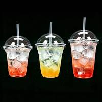 Gobelets en plastique jetables transparents en PET de 8, 9, 10, 12, 16 oz pour boissons froides, café à emporter, bubble tea, boba, jus, avec couvercle – Vente en gros