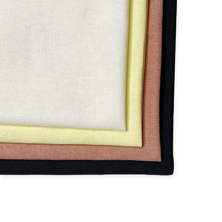 Новинка, модная Смешанная льняная ткань из вискозы, однотонная окрашенная ткань для женского платья и одежды