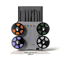 Imprimante 3D Flashforge Creator 5 Pro à 4 têtes d'impression, 300 mm/s, multicolore, FDM, 256x256x256 mm, 65 ° Chambre chauffée C sans purge de déchets