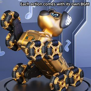 <span class=keywords><strong>Robot</strong></span> <span class=keywords><strong>chien</strong></span> télécommandé KK 360 degrés avec montre gestuelle, lumières, musique, fréquence 2,4 GHz, câble USB inclus - Product Image 1