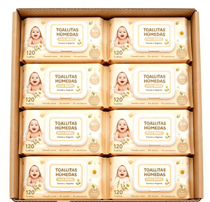 Toallitas Húmedas <span class=keywords><strong>para</strong></span> Bebés de Marca Privada, Personalizadas, Sin Alcohol, <span class=keywords><strong>para</strong></span> el Cuidado de la Piel de Recién Nacidos, al por Mayor - Product Image 2
