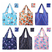 Factory Promotional Polyester Custom Printing Folding Shopping Tote Bags