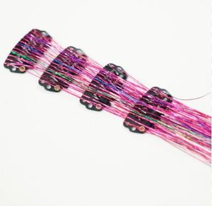 Paquete de 6 uds. Extensiones de pelo de oropel de hada brillante de 20 pulgadas, resistente al calor de pelo brillante oropel, hebras brillantes, accesorios para el cabello - Product Image 4