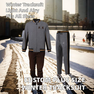 ชุดวอร์มกีฬาลำลองพิมพ์ลายแบบกำหนดเองจากโรงงาน เสื้อฮู้ดดี้และกางเกงจ็อกเกอร์สำหรับฤดูหนาว ผู้ชายไซส์ใหญ่ น้ำหนักเบา ระบายอากาศได้ดี - Product Image 2