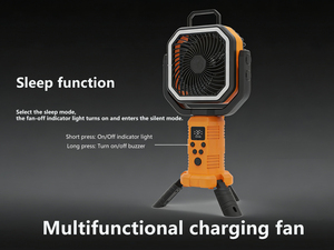 Desktop Foldable <b>Stand</b> <b>Fan</b> with 20000mAh Rechargeable Battery LED Lights 4 Speeds Plastic English for Camping & Picnics - Product Image 6