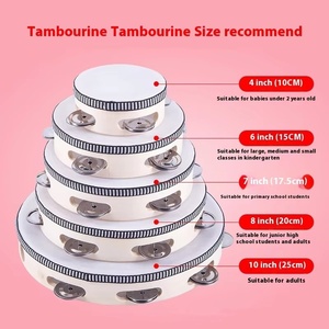 Orff แทมบูรีนเด็กระฆังมือเต้นรำไม้สอนสำหรับโรงเรียนอนุบาลเครื่องดนตรีใน<span class=keywords><strong>กระเป๋า</strong></span> - Product Image 6