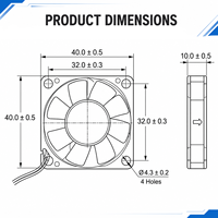 Ventilateur de refroidissement d'onduleur Delta DC 12V 0.07A 5V 24V 48V AC 4010 4CM 40X40X10mm axial sans balais à double roulement à billes AFB0412MA-A