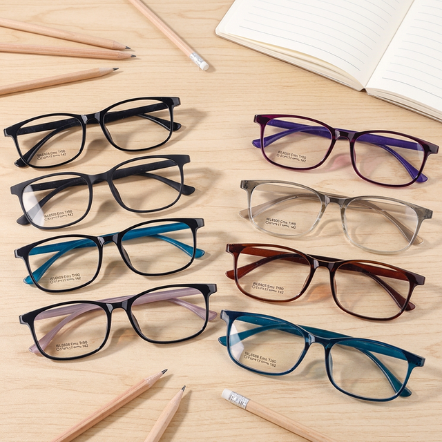 Tr90 Full-Rim Lightweight Eyeglasses Frame Integrated Nose Pad Optical Eye Protection Fashionable Unisex Adults Wearing Comfort