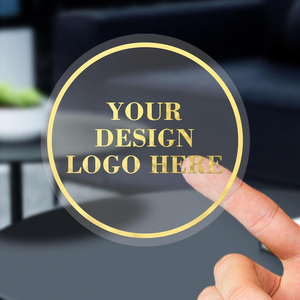 Sticker in ấn biểu tượng tùy chỉnh rõ ràng minh bạch lá vàng dán dầu-proof cá nhân kinh doanh logo và 'cảm ơn bạn' tin nhắn - Product Image 1