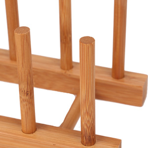 Wooden Draining <b>Rack</b> 12 Slots Quick Dry Kitchen Tableware Storage <b>Rack</b> - Product Image 3
