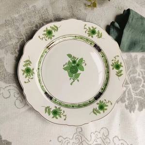 Meilleure vente d'assiettes et de vaisselle en céramique européenne classique fleur verte - Product Image 5