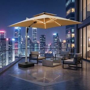 Parasol cantilever 360 °   Parasol d'extérieur rotatif avec manivelle pour <span class=keywords><strong>jardin</strong></span>, cour, terrasse, bord de piscine - Product Image 5