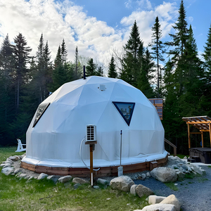Tente dôme pour glamping Maison géodésique préfabriquée Igloo à l'épreuve des moisissures avec <span class=keywords><strong>baie</strong></span> vitrée transparente - Product Image 6