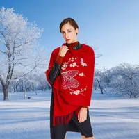 ผ้าพันคอผ้าไหมแบบกำหนดเองสำหรับผู้หญิง,ผ้าแคชเมียร์พื้นเมืองหรูหราออกแบบให้ความอบอุ่นในฤดูหนาว