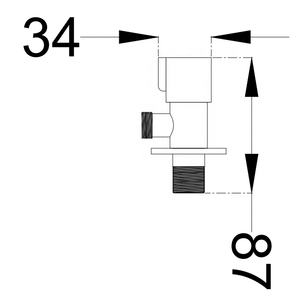 Vanne d'angle de contrôle de l'eau, en acier inoxydable 304 simple 1/2 vanne d'angle pour robinet de salle de bains vente en gros - Product Image 3