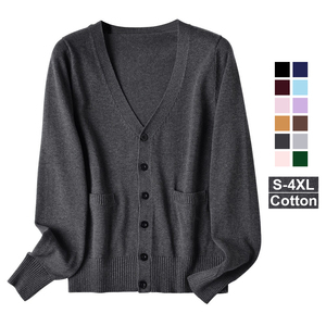 Cappotto stile Preppy Casual Casual in cotone 100% in cotone a maniche lunghe <span class=keywords><strong>Cardigan</strong></span> maglione lavorato a maglia da donna - Product Image 4