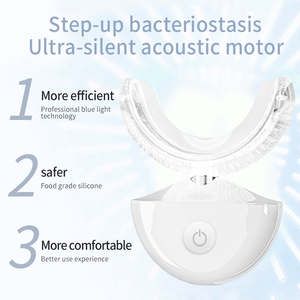 Kit de blanchiment dentaire sans fil, instrument dentaire électrique, embout buccal en silicone en forme de U, dispositif de blanchiment à lumière bleue intelligente - Product Image 4
