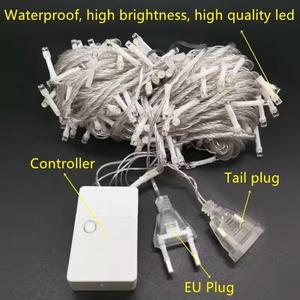 Guirlande lumineuse LED pour l'extérieur, prise UE, guirlande de noël 10m/20m, pour décoration de fête de mariage, maison, vacances - Product Image 4