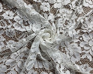 Nouvelle dentelle en coton sexy 2026 à bords ondulés, motif grande rose, pour jupes, robes, vêtements féminins, dentelle noire pour robe de mariée - Product Image 4