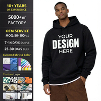 Sweat à capuche oversize en molleton épais 100 % coton pour homme, de haute qualité, personnalisable avec logo, style streetwear