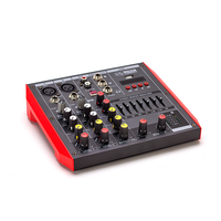 Console de mixage DJ Voxfull AMD400 4 canaux en métal et plastique avec Bluetooth, mixeur audio personnalisé pour discothèque/bar/club
