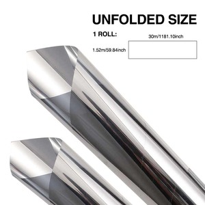 Tự dính năng lượng mặt trời phim thủy tinh một chiều riêng tư gương bạc cách nhiệt Sticker phản chiếu Tint cho bệnh viện văn phòng xây dựng - Product Image 2