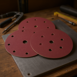 Disco de Lijado con Velcro Ttake, Grano 80, Abrasivo de Corindón para Pulir Madera y Metal - Product Image 3