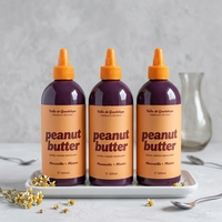 Bouteille souple Drizzle 16oz 500ml en HDPE PET pour beurre de cacahuète, bouteille Graza, récipient en plastique avec bouchon à embout rotatif pour sauces