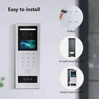 Sonnette de porte sans fil 4G avec écran haute définition et commande par bouton, moniteur IP 7 pouces, téléphones de porte sans fil pour immeubles de bureaux