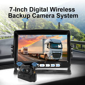 Wireless <b>Solar</b> Powered <b>Camera</b> 7" HD Dash Cam With Magnetic Rear View - Night Vision Waterproof Backup System for Trucks Wireless - Product Image 4
