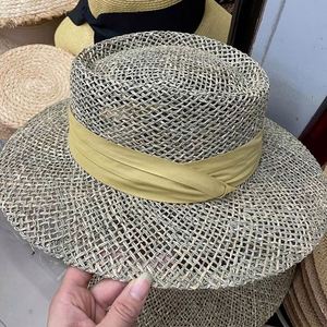 Fashion Elegant Wide Brim Women Unisex Beach <b>Hats</b> Summer Wholesale Flat Top Luxury <b>Straw</b> <b>Hat</b> - Product Image 3