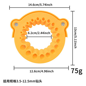 Drill Bit Grinder Tool 12cm <b>Plastic</b> Multi-size Drill Sharpening Aid For Power Tools - Product Image 4