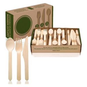 Presa di fabbrica di bambù e legno usa e getta stoviglie in legno ecocompatibili usa e getta coltello e forchetta - Product Image 1