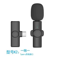 Fifine-Microphone Lavalier sans fil, 2.4G, avec étui de chargement, pour enregistrement à revers, pour iPhone, Android, micro, diffusion de vidéos en direct