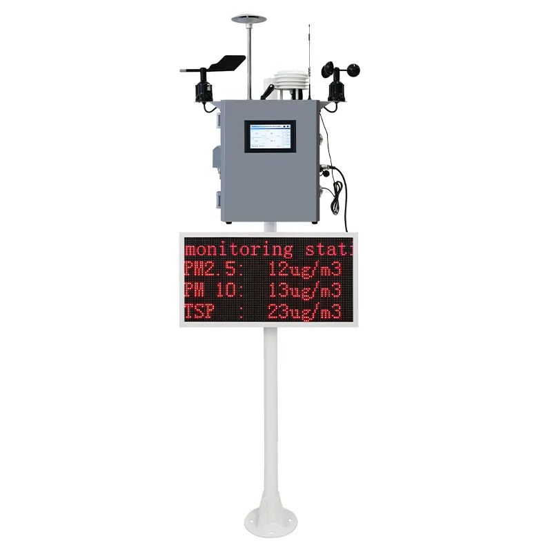 Sistema di monitoraggio dell'inquinamento atmosferico ambiente pm2, 5 PM10 TSP HCL H2S O2 moc NH3 CO2 analizzatori di Gas Envienromental stazione di monitoraggio